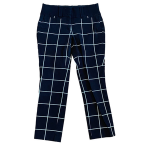 Candies Marilyn Ankle Pants Black Striped Stretch Casual Wide Waist and Size 5‎